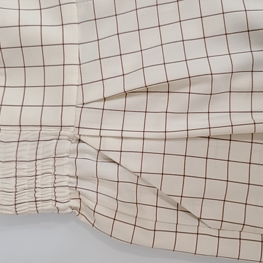 Aritzia Sunday Best Sullivan Checkered Wide Leg Pant in Amber Earth - Picture 11 of 11